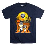 Raiders Halloween Snoopy Charlie Brown Pumpkin Moon T Shirt 7