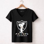 Raiders Peanuts Friends Ill Be There for You Snoopy 7 Womens V Neck