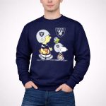 Raiders Snoopy Charlie Brown Woodstock Football Team Helmets 3 Sweatshirt