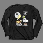 Raiders Snoopy Charlie Brown Woodstock Football Team Helmets 4 Long Sleeves