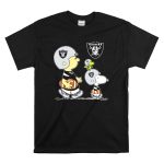 Raiders Snoopy Charlie Brown Woodstock Football Team Helmets T Shirt 6