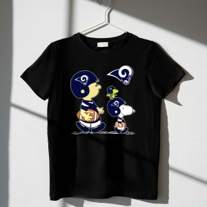 Rams Snoopy Charlie Brown Woodstock Football Helmets 1 T Shirt