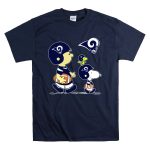 Rams Snoopy Charlie Brown Woodstock Football Helmets T Shirt 7