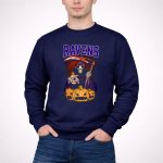 Ravens Reaper with Scythe and Pumpkins Halloween Baltimore Ravens 3 Sweatshirt
