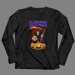 Ravens Reaper with Scythe and Pumpkins Halloween Baltimore Ravens 4 Long Sleeves