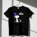 Ravens Snoopy And Woodstock Thanksgiving Pilgrim Hats Nfl Baltimore Ravens 1 T Shirt