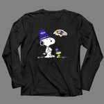 Ravens Snoopy And Woodstock Thanksgiving Pilgrim Hats Nfl Baltimore Ravens 4 Long Sleeves