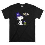 Ravens Snoopy And Woodstock Thanksgiving Pilgrim Hats Nfl Baltimore Ravens T Shirt 6