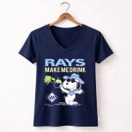 Rays Make Me Drink Snoopy Tampa Bay Fans 5 Womens V Neck.jpg