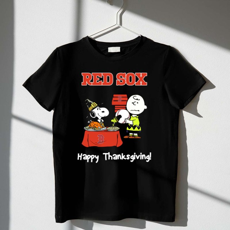 Red Sox Snoopy Charlie Brown Thanksgiving Baseball 1 T Shirt