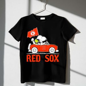 Red Sox Snoopy Woodstock Boston Red Sox Peanuts Car Shirt