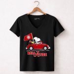 Roll A Tide Alabama Crimson Tide Snoopy Driving 7 Womens V Neck