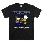 SEATTLE SEAHAWKS SNOOPY CHARLIE BROWN HAPPY THANKSGIVING T Shirt 6