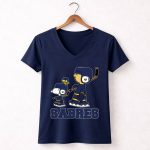 Sabres Snoopy Fans With Buffalo Hockey Team Enthusiasts 5 Womens V Neck.jpg