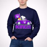 Sacramento Kings Snoopy Dog Driving Car with Flag and Basketball 3 Sweatshirt