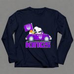 Sacramento Kings Snoopy Dog Driving Car with Flag and Basketball 6 Long Sleeves