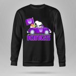 Sacramento Kings Snoopy Dog Driving Car with Flag and Basketball 9 Hoodie