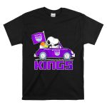 Sacramento Kings Snoopy Dog Driving Car with Flag and Basketball T Shirt 6