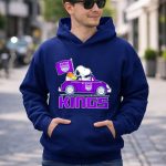 Sacramento Kings Snoopy Dog Driving Car with Flag and Basketball T Shirt 8