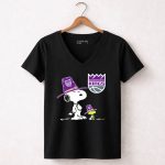 Sacramento Kings Snoopy Woodstock Thanksgiving Hats 6 Womens V Neck