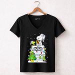 San Antonio Spurs Snoopy Christmas Peanuts Fans 7 Womens V Neck