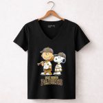 San Diego Padres Charlie Brown And Snoopy Baseball Cartoon Fan 7 Womens V Neck.jpg