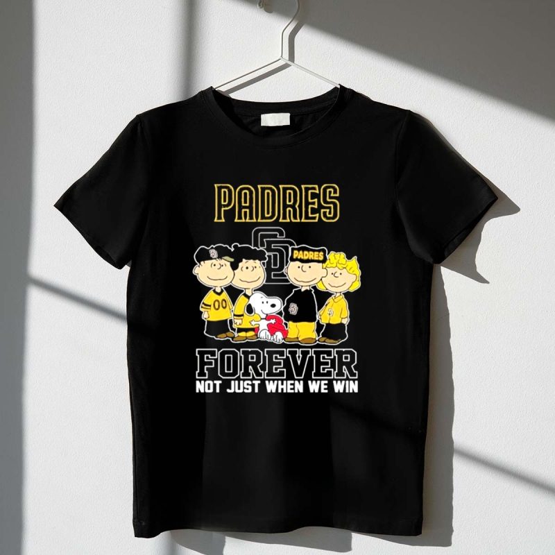 San Diego Padres Forever Fan Not Just When We Win Snoopy 1 T Shirt.jpg