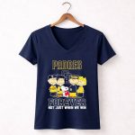 San Diego Padres Forever Fan Not Just When We Win Snoopy 5 Womens V Neck.jpg