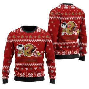 San Francisco 49ers Cute The Snoopy Christmas Ugly Sweater 1.jpg