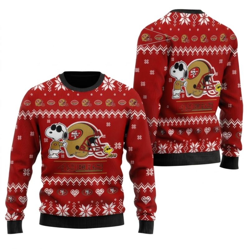 San Francisco 49Ers Cute The Snoopy Christmas Ugly Sweater 1.Jpg
