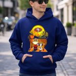 San Francisco 49ers Snoopy Charlie Brown Pumpkin Halloween Moon Scene 8 Hoodie