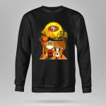 San Francisco 49ers Snoopy Charlie Brown Pumpkin Halloween Moon Scene 9 Sweatshirt