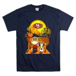 San Francisco 49ers Snoopy Charlie Brown Pumpkin Halloween Moon Scene T Shirt 7