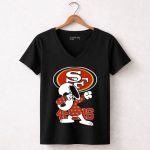 San Francisco 49ers Snoopy Dabbing SF 7 Womens V Neck