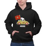 San Francisco 49ers Snoopy Driving Car With Sf Flag 2 Hoodie