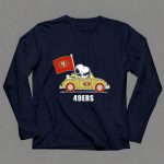San Francisco 49ers Snoopy Driving Car With Sf Flag 6 Long Sleeves