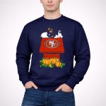 San Francisco 49ers Snoopy Halloween Pumpkins Football Helmet 3 Sweatshirt