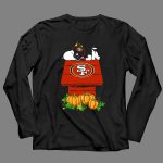 San Francisco 49ers Snoopy Halloween Pumpkins Football Helmet 4 Long Sleeves