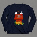 San Francisco 49ers Snoopy Halloween Pumpkins Football Helmet 6 Long Sleeves