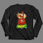 San Francisco 49ers Snoopy Halloween Wizard House Pumpkin Football 4 Long Sleeves