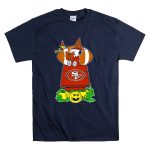 San Francisco 49ers Snoopy Halloween Wizard House Pumpkin Football T Shirt 7