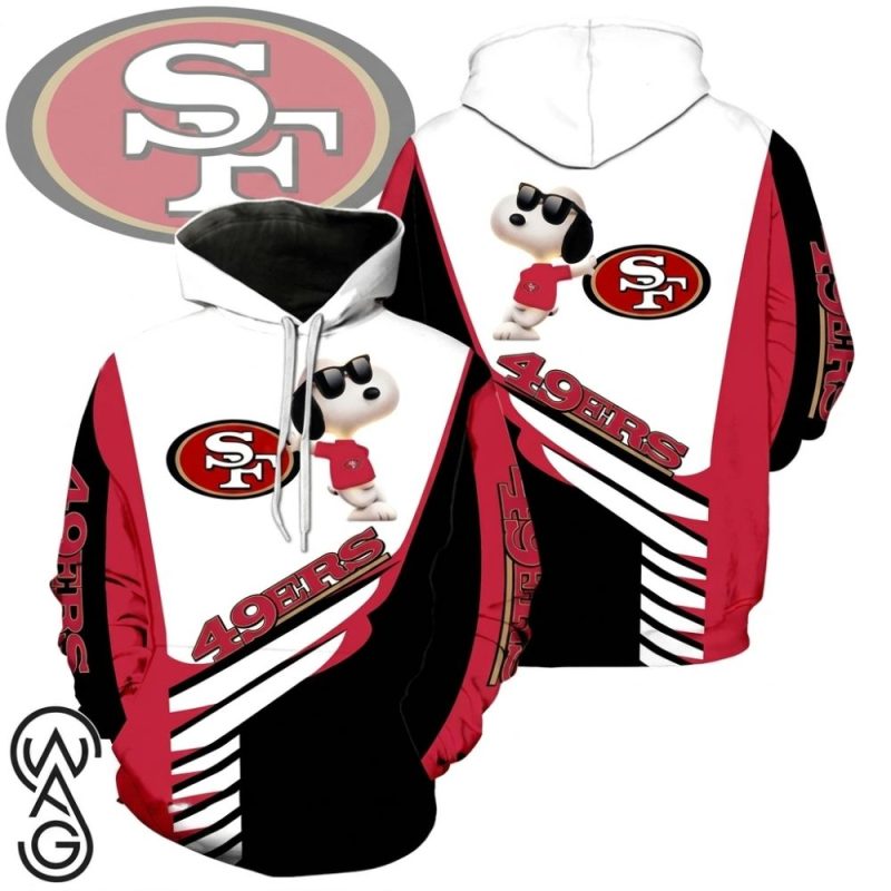 San Francisco 49Ers Snoopy Peanuts All Over Print Hoodie 1.Jpg