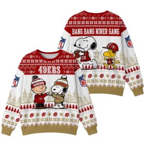 San Francisco 49ers Snoopy Peanuts Bang Bang Niner Gang Ugly Sweater 1.jpg