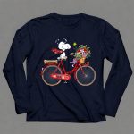 San Francisco 49ers Snoopy Riding Bike with Flowers 6 Long Sleeves