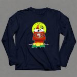 San Francisco 49ers Snoopy Woodstock Halloween Moon Jack O Lanterns 6 Long Sleeves