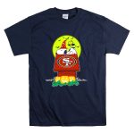 San Francisco 49ers Snoopy Woodstock Halloween Moon Jack O Lanterns T Shirt 7