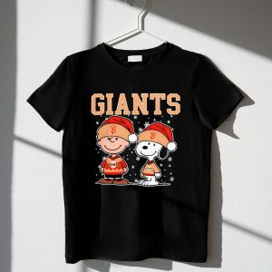San Francisco Giants Mashup Snoopy Charlie Brown Christmas Baseball Shirt