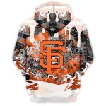 San Francisco Giants Snoopy Dabbing Christmas All Over Print Hoodie 3.jpg