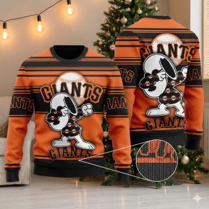 San Francisco Giants Snoopy Dabbing Ugly Sweater 1.jpg