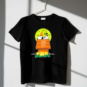 San Francisco Giants Snoopy Woodstock Halloween Moon Pumpkins Shirt